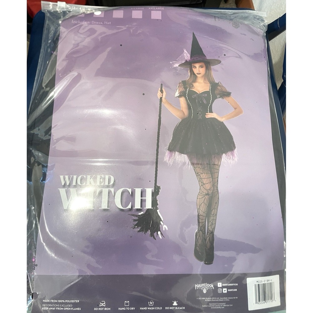 Hauntlook Halloween Costume Wicked Witch Dress‎ Adult Women's Medium Party Sexy